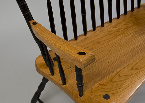 Seat detail of Windsor bench