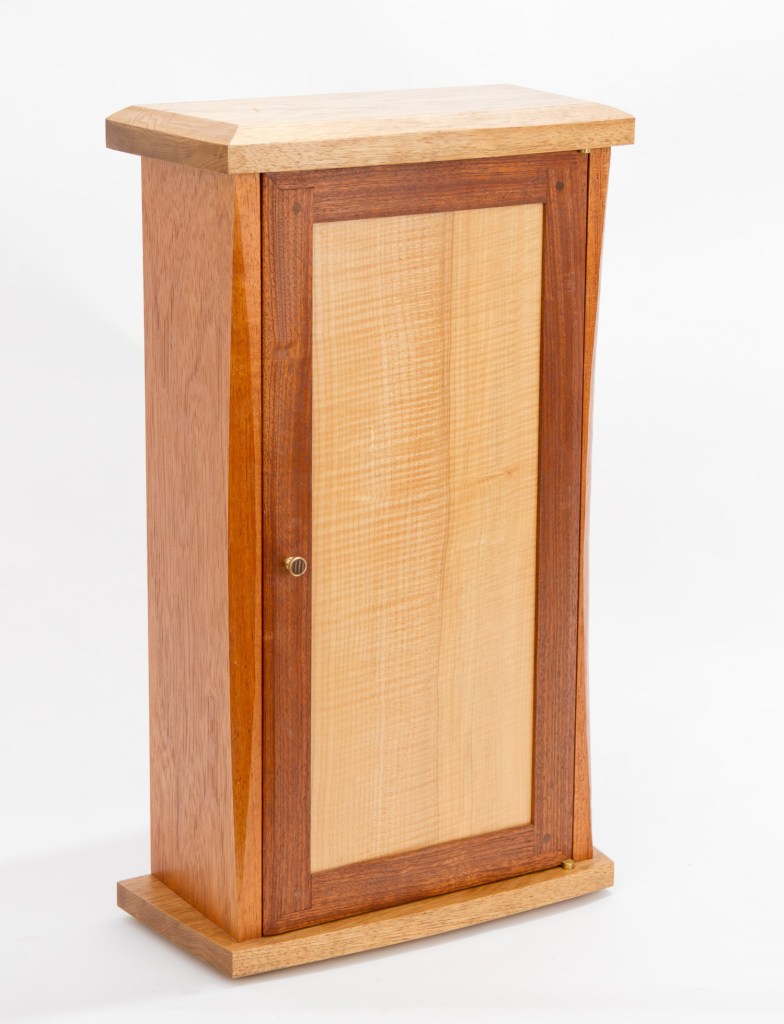 Handcrafted wooden bathroom cabinet