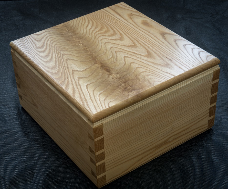 Simple wooden box or urn