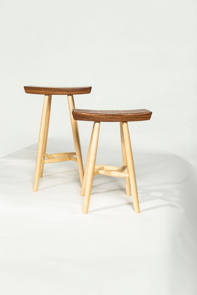 Handcrafted wood stools - simple modern style